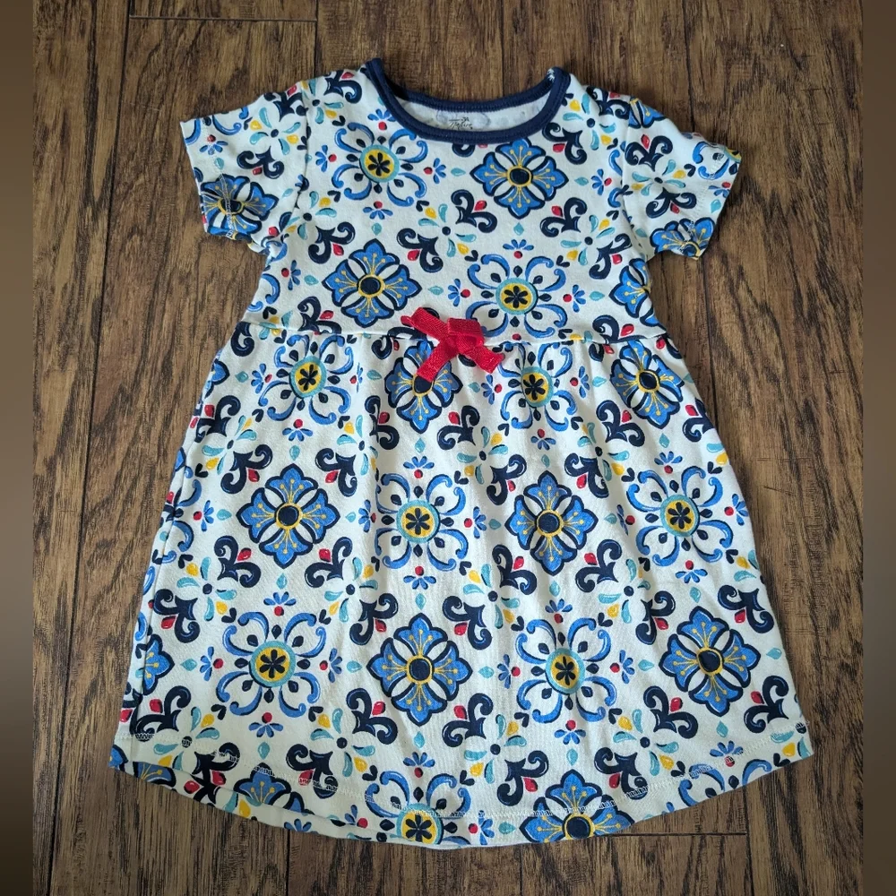 $‎ 💥3/$24 Touched By Nature 100% Organic Cotton Geometric Print Dress